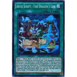 YU-GI-OH! - Abyss Script - Fire Dragon39;s Lair (DESO-EN025) - Destiny Soldiers - 1st Edition - Super Rare