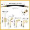 Partuto 9pcs Tire Valve Stem Extension Dual Extender Pipe 7.1"