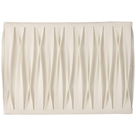 White Pinched Pleat Medium Rectangle Lamp Shade 14" Wide x 7" Deep x 10" High (Spider) Replacement with Harp and Finial - Springcrest