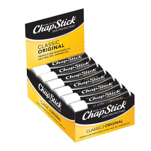 ChapStick Lip Balm, Classic Original, 12-Count in 1 Box –