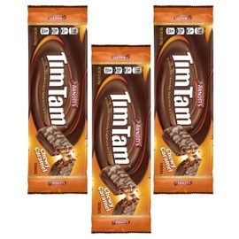 Tim Tam Choc Cookie Biscuits (Pack of 3 x 175g) Chewy Caramel, Aussie Made & Loved