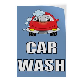 Door Decals Vertical Vinyl Stickers Multiple Sizes Car Wash Red Car Industrial Vinyl Luggage & Bumper Stickers for Cars Automotive 18x24Inches