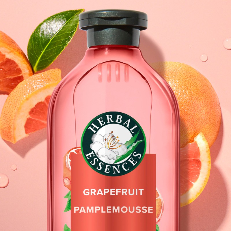 Herbal Essences Grapefruit Volumizing Shampoo, 400 mL, with Certified Camellia