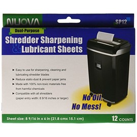 Nuova SP12 Shredder Sharpening & Lubricant Sheets, 12 Count