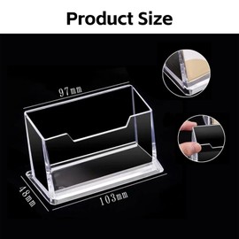 Pack of 5 Acrylic Business Card Holder, Business Card Holder, Acrylic Business Card Holder, Clear Business Card Holder, Stand for Desk or Counter, Home