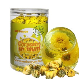 Premium Chrysanthemum Tea - 100g (3.52oz) Loose Leaf -Chinese Tea, Natural Dried Tai Ju Chrysanthemum - Non-GMO Sweet & Fresh