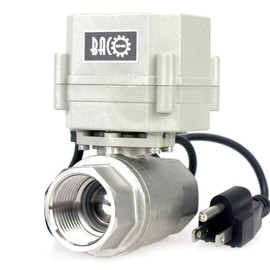 BACOENG 2 Way Motorized Ball Valve, 1 Inch DN25 Electrical Ball Valve, 110VAC Stainless Steel Electric Water Valve