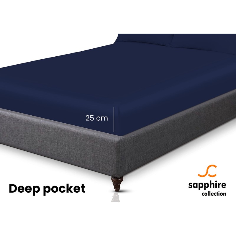 Sapphire collection 200 Thread Count 100% Egyptian Cotton Fitted Sheet