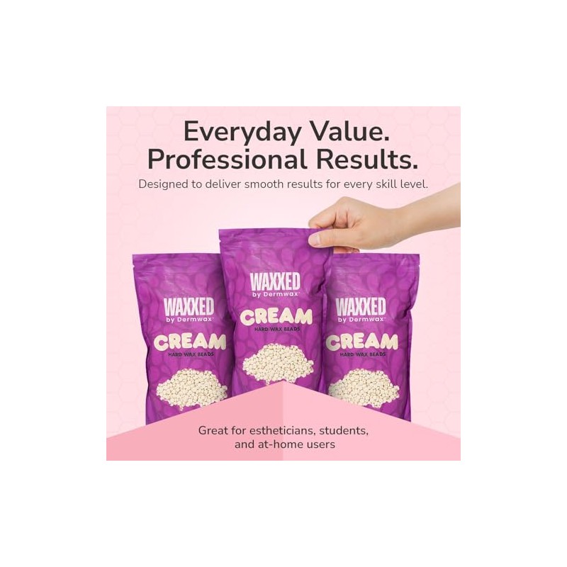 WAXXED Cream Hard Wax Beads 2.2LB – Professional Cream Hard