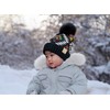 Funky Junque Baby Knit Hat with Fur Pom Pom, Soft