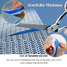 Gift2u Aquarium Filter Media, 20X16in Fish Tank Filter Sponge Pads, 0.8in Thickness Fish Tank Filter Sponge, 8-Layer Aquarium Filter Media Pad for Pond Fish Tank