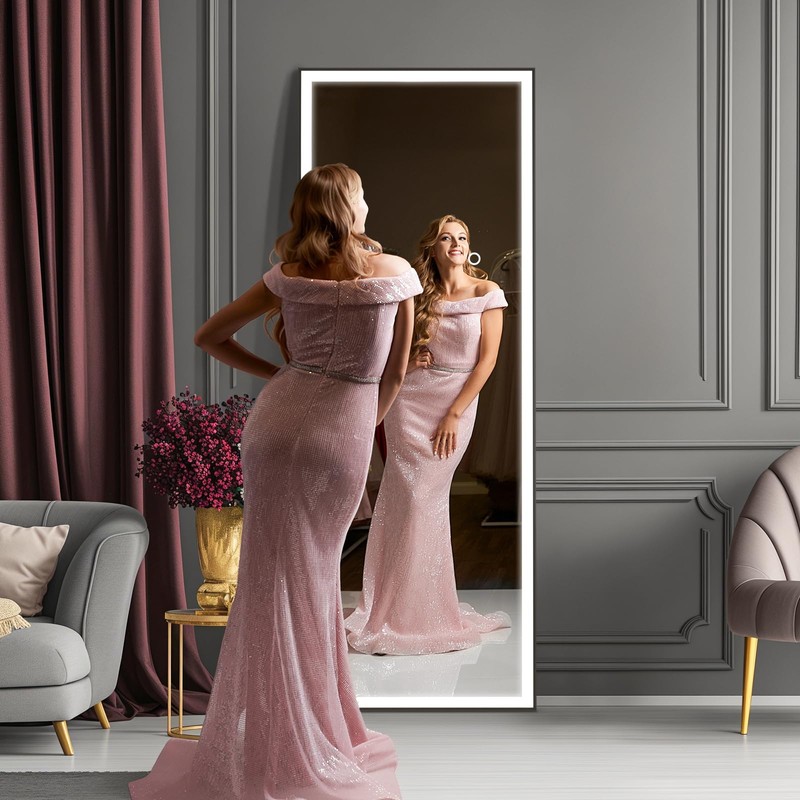 Kosmonia 56×18 LED Full Length Mirror with Lights - Wall