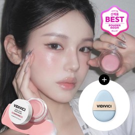 VIDIVICI Petal Glow Cream Blush (11 Colors) (Set/Single) - [SET] 04 Peony Milk (+Finger Puff)