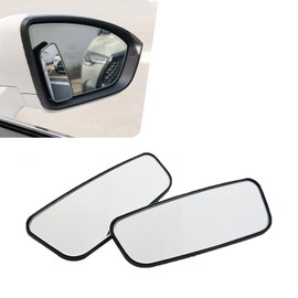 Downhill 2 PCS Blind Spot Mirror, Rectangle HD Rearview Mirror, Wide Angle Adjustable Rearview Mirror, Universal Automotive Exterior Accessories, for Most Cars SUV and Trucks (Black)