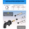 LOCALAND Bathtub Faucet with Sprayer, Tub Spout with Diverter Fits