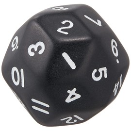 Image Mission Kikamisha KG06475 Dice, 30 Sided Dice, 1.3 inches (33 mm), Black