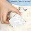 Delicate Compact Travel Vanity Mirror for Girls Women Men, White