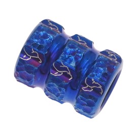 EDC Blue Titanium Lanyard Beads for Knives, Small Hand Carving Tools Knife Cord Beads Paracord Metal Charms Accessories