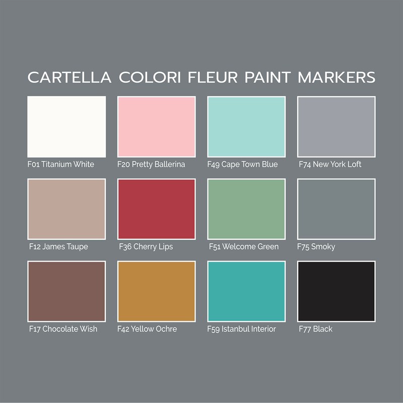 Fleur Paint Markers in Matte Black are water-based chalk effect