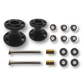 TAGATORON 0.5 - 0.55 inches (13 - 12 mm) Ultra Lightweight 2 Tier Aluminum Bearing Roller Set (1. Black)
