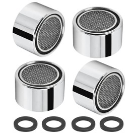 Litoexpe 55/64 Inch Faucet Aerator 4 PCS, Kitchen Sink Aerator Replacement Parts, Sink Faucet Female Thread Faucet Filter with Brass Shell and Gasket for Bathroom