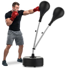 FitinOne Punching Bag with Stand, Boxing Bag Height Adjustable for Teens & Adults, Speed Bag for Training, Boxing Equipment for Home Gym, Fitness & Stress Relief