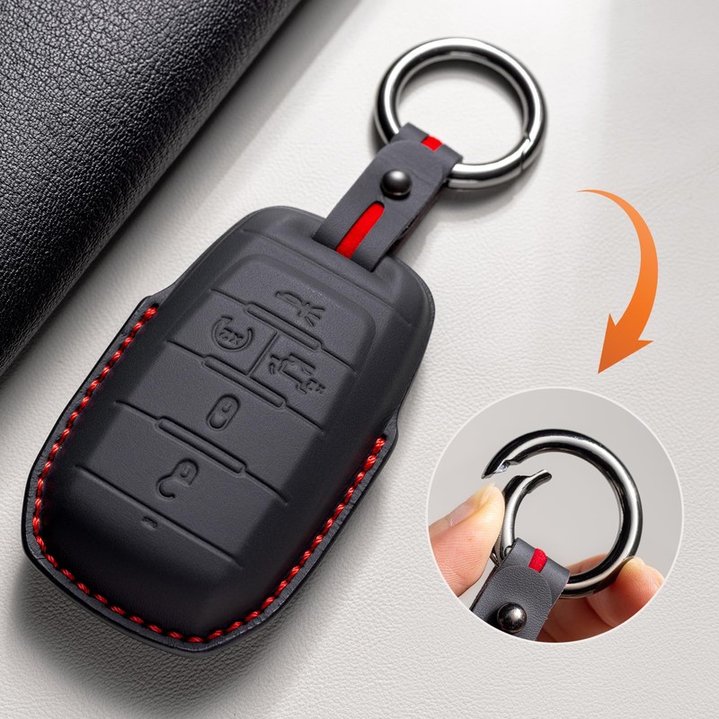 Genuine Leather Keyless Entry Remote Control Smart Key Case Cover