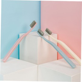 Minkissy Hard Hair Nylon Toothbrushes 9 Pcs Set Adult Brush 3 Comfortable Grip Deep Cleaning Brush