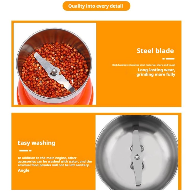 Kitchen Grinder | 500W Electric Mill | Grinds Spices, Nuts,