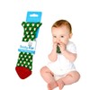 Tasty Tie Teething Tie, 3-in-1 Clip-on Baby Tie, Crinkle Toy