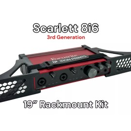 Iron Prints Rack Mount Kit for Scarlett 8i6 3rd Gen 19" Rack 1.5U 4 Variations - Full Solid