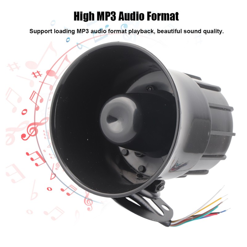 Electric Sound Horn Loud Speaker Truck Warehouse Alarm Siren Support