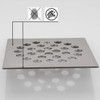 VOURUNA Square 4-1/4(4.25) inch Screw-in Shower Floor Drain Grate Strainer