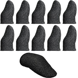 Diabolos Finger Sack, For Games, Finger Sacks, Silver Fiber, 10 Pieces, Thin, High Sensitivity, Super Comfortable, Sweat Absorbent, Anti-Fingerprint, Anti-Static, Washable, Stretchable, PUBG