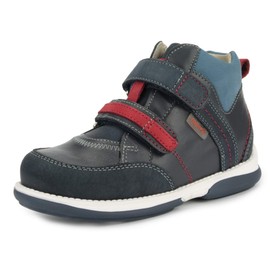 Memo Polo Ankle Support Children's Corrective Orthopedic Sneaker, Blue/Red, 24 (8 M US Toddler)