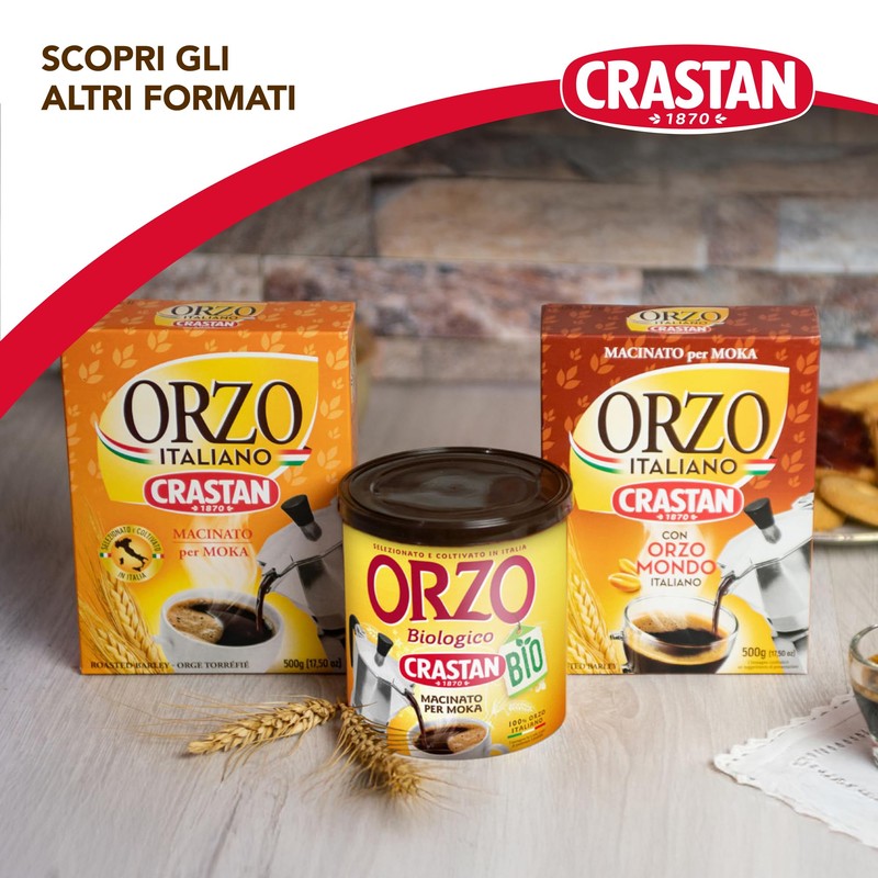Crastan Orzo Tostato e Macinato per Moka - Espresso -