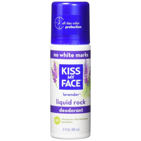 Kiss My Face Paraben Free Liquid Rock Roll-On Deodorant, Lavender, 3 Fl Oz (Pack of 2)