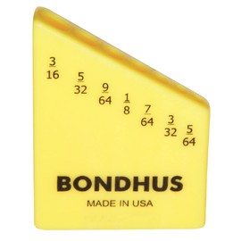 BONDHUS Hex Wrench Case, Holds 7 Inches of Bondex Case [For 5/64, 3/32, 7/64, 1/8, 9/64, 5/32, 3/16 Inch] No. 18045