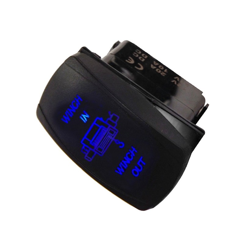 ESUPPORT Car 12V 20A Momentary Button Rocker Toggle Switch Blue