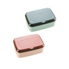 2 Pack Plastic Soap Holder with Drain Tray & Lid,Waterproof