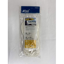 Lifstar Blue Hawk 1/8-Inch 48-Feet White Polypropylene Diamond Braid Rope,Working Load Limit 40 lbs