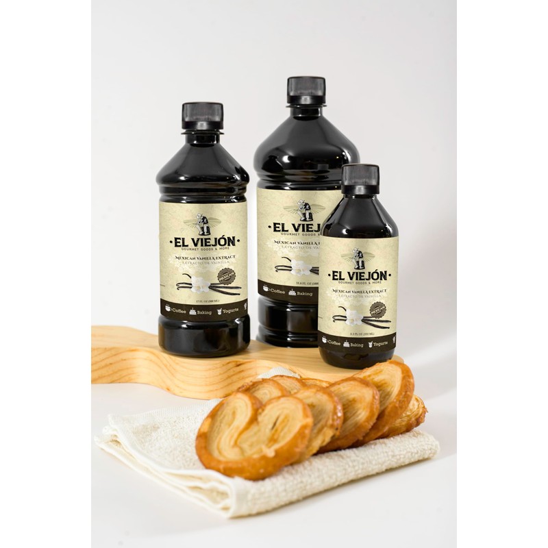 Mexican Vanilla Extract- El Viejon (250 ml/8.3 Fl Oz) Dark