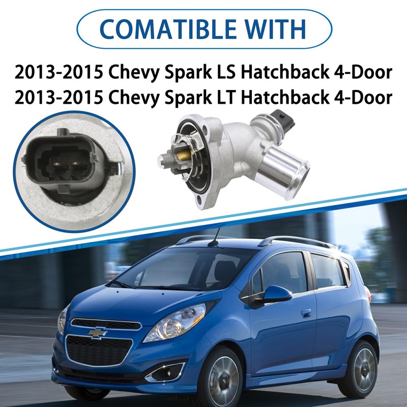 FIQAPJ Engine Coolant Thermostat Housing Assembly Compatible with Chevy Spark