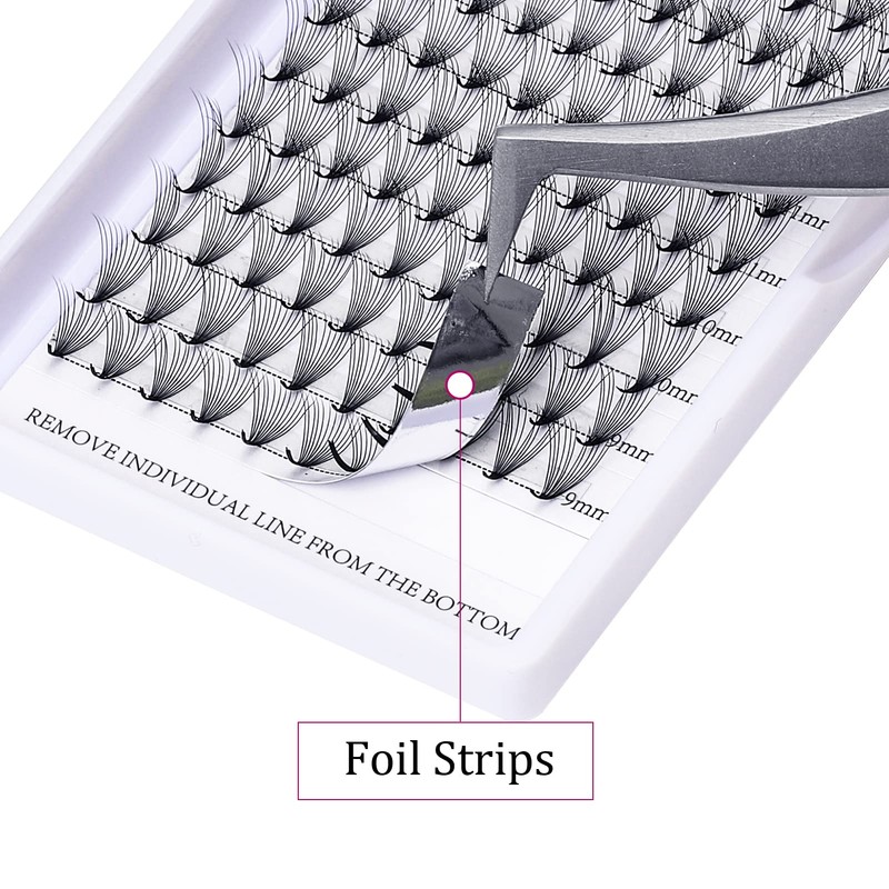 FADLASH Fan Eyelashes, 12D Eyelashes, 0.05 mm, D Curl, 8-14