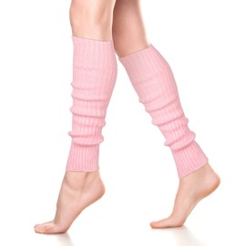 Neer Women's Leg Warmers Ribbed Leg Warmers 80s Long Leg Warmers Boots Ankle Warmer, pink