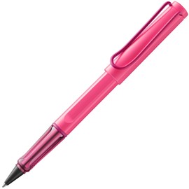 Lamy Safari Neon Pink Rollerball Pen - Timeless Classic Pen with Ergonomic Grip & M Line Width - Robust ASA Plastic Housing - with M 63 Rollerball Refill in Black
