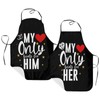 EUBEISAQI Couple Aprons for Valentine's Day | Adjustable Kitchen Couples