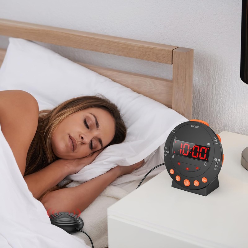 AMIR Dual Extra Loud Alarm Clock with Bed Shaker, Sonic