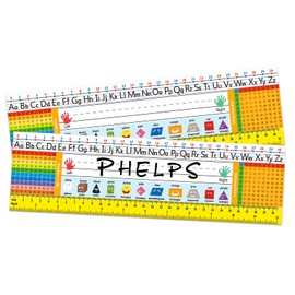 JUESMOS 36PCS Name Tags for Classroom Desk Multipurpose Traditional Manuscript Nameplates Student Desks Name Tags Stickers Desk Reference Name Plates for Preschool Kindergarten Classroom Decorations