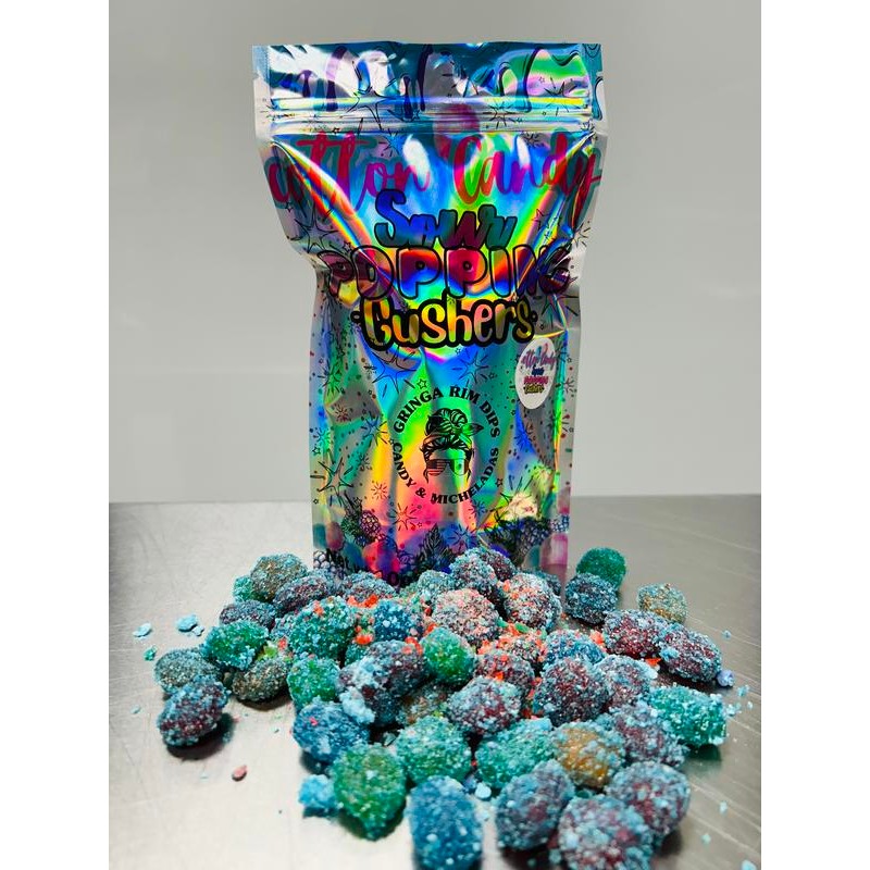 Gringas Sour cotton candy popping gushie - Bag/Jar Size: 10